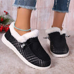 Women's Casual Fashion Color-Block Fur Shoes 28906907C