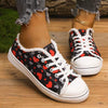 Women's Round Toe Canvas Love Flat Sneakers 92778892C