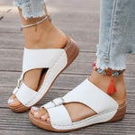 Women's Thick-Soled Belt Buckle Wedge Sandals 37058295C