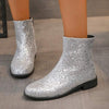 Women's Sequin Block-Heel Side-Zip Martin Boots 96538787C