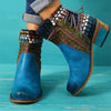 Women's Ethnic Low-Heel Ankle Boots 14104205C
