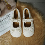 Women's Casual Elegant Bow Plush Beanie Shoes 40511664S