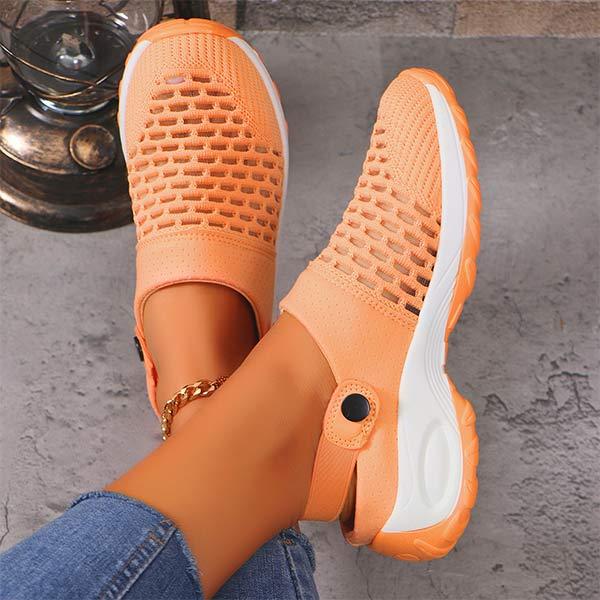 Women's Thick-Sole Perforated Slip-On Mules 83625379C