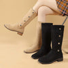 Women's Low Heel Block Heel Knee-High Boots 08404041C