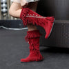 Women's Vintage Tassel Knee-High Boots 78225513C