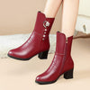 Women's Rhinestone Pearl Mid-Heel Fleece-Lined Winter Boots 13451820C