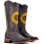 Women's Floral Embroidered Chunky Heel Long Boots 81914717C