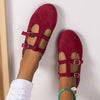 Women's Vintage Suede Flat Shoes 91050788C