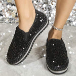 Women's Sequin Slip-On Flat Shoes 09527429C