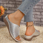Women's Wedge Platform Slide Sandals 52285814C