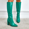 Women's Fashion Side Zipper High-Heeled Knee-High Boots 43146891C