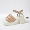 Women's Casual Block Heel Square Toe Thick Sole Sandals 64063600S