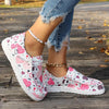 Women's Casual Multicolor Heart Flat Canvas Shoes 32246493S