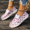 Women's Casual Multicolor Heart Flat Canvas Shoes 32246493S