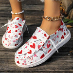 Women's Casual Multicolor Heart Flat Canvas Shoes 32246493S