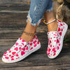 Women's Casual Multicolor Heart Flat Canvas Shoes 32246493S