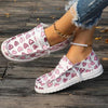 Women's Casual Multicolor Heart Flat Canvas Shoes 32246493S