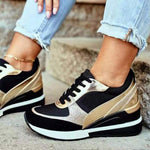 Women'S Round Toe Lace Up Sneakers 39960171C