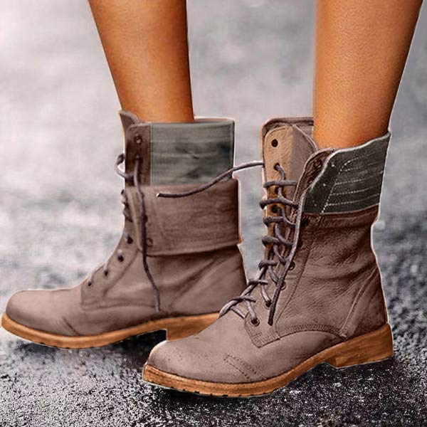 Women'S Martin Boots Vintage Lace-Up Two-Wear Short Boots 03302527