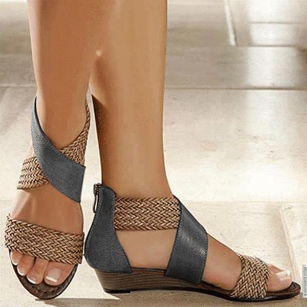 Women'S Boho Braided Wedge Sandals 11714104