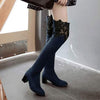 Women'S Hollow Lace High-Heeled High-Heeled Over-The-Knee Boots 30380958C