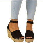 Women'S Casual Hemp Rope Wedge Sandals 90057483C