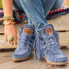 Women'S Round Toe Fringe Short Boots 45524071C