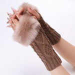 Knit Insulated Fingerless Arm Sleeves 34427193C