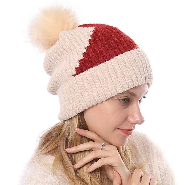 Women'S Rolled Edge Warm Knit Hat 84868769C