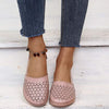 Women'S Round Toe Cutout Flat Sandals 20702523C