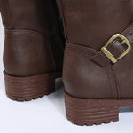 Women'S Round Toe Double Zip Tall Rider Boots 65465237