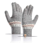 Double Layer Fleece Thick Wool Touch Screen Gloves 68232218C