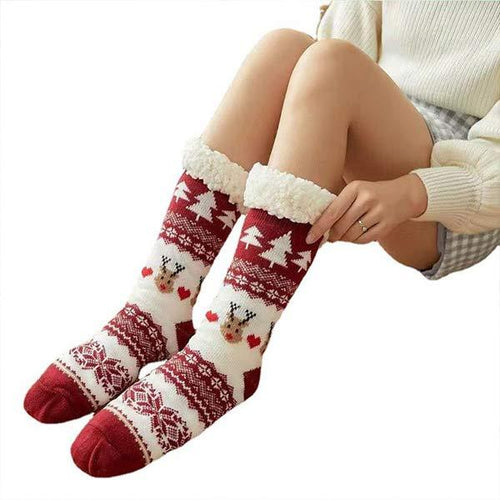 Women'S Christmas Thick Sherpa Cozy Floor Socks 47871731C