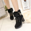 Women'S Front Lace-Up Ankle Boots With High Heels 88844652C