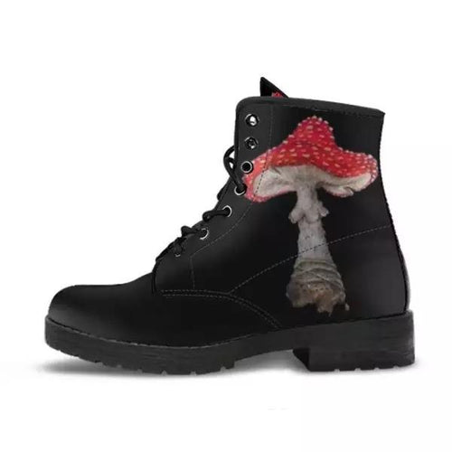 Women'S Mushroom Print Lace-Up Martin Boots 84547167C