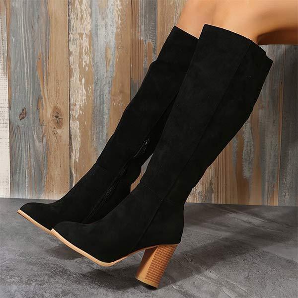 Women'S Fashion Chunky Heel High Heel Boots 24287075C