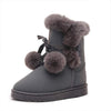 Women'S Suede Pom Mid-Cut Snow Boots 13671610C