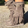Women'S Tassel Mid Calf Boots 00622148C