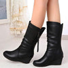 Women'S Round Toe Wedge Boots 04330706