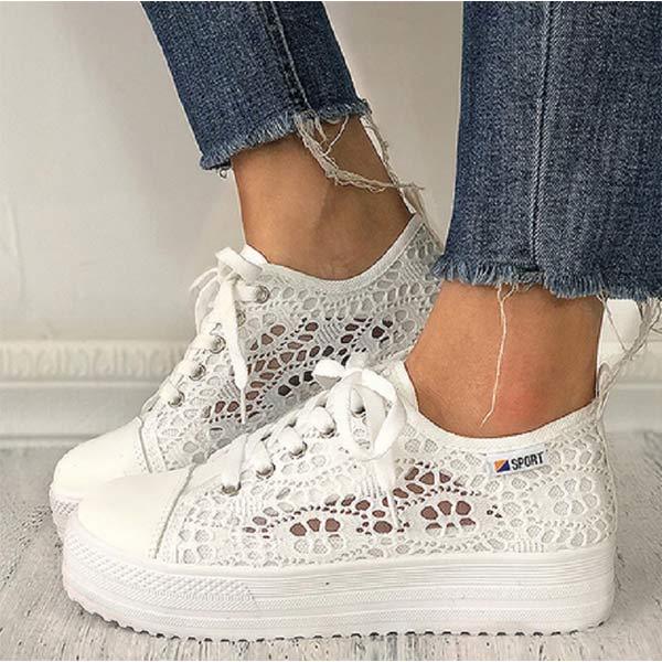 Women'S Mesh Lace-Up Front Casual Sneakers 04158906