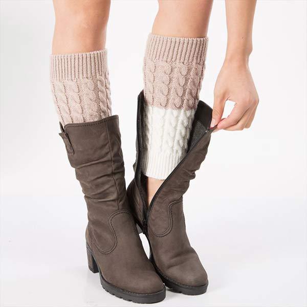 Women'S Thermal Knit Two-Tone Boot Cover 69386130C