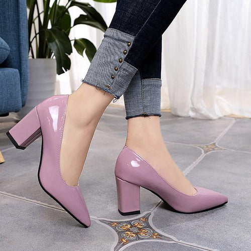 Women'S Pointed Toe Chunky High Heels 86226438