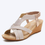 Women'S Boho Open Toe Resort Wedge Sandals 08441531C