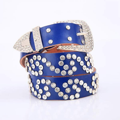 Women'S Wide Belt With Rhinestones 57291902C