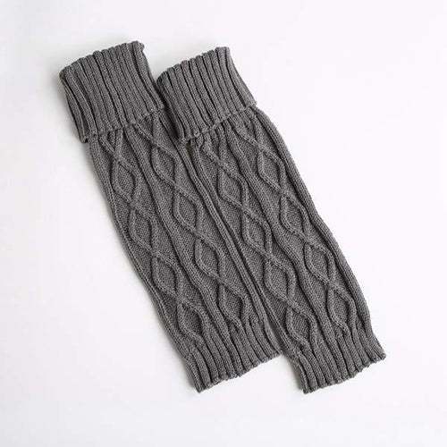 Women'S Knit Wool Thermal Leggings Flip-Up Diamond Boot Covers 84017279C