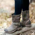 Women'S Retro Low Heel Ankle Boots 42180303C