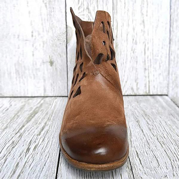 Women'S Cutout Chunky Heel High Boots 51743223C