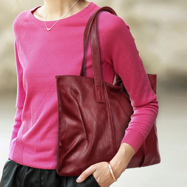 Women's Fashion Simple Large Capacity Shoulder Handbag 32618743C