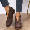 Women'S Wrinkled Vintage Pointed Toe Slip-On Boots 95578825C