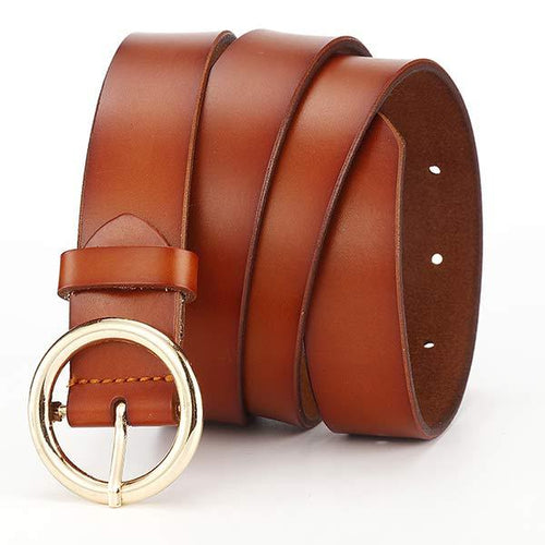 Women'S Fashion Round Pin Buckle Belt 06643548C